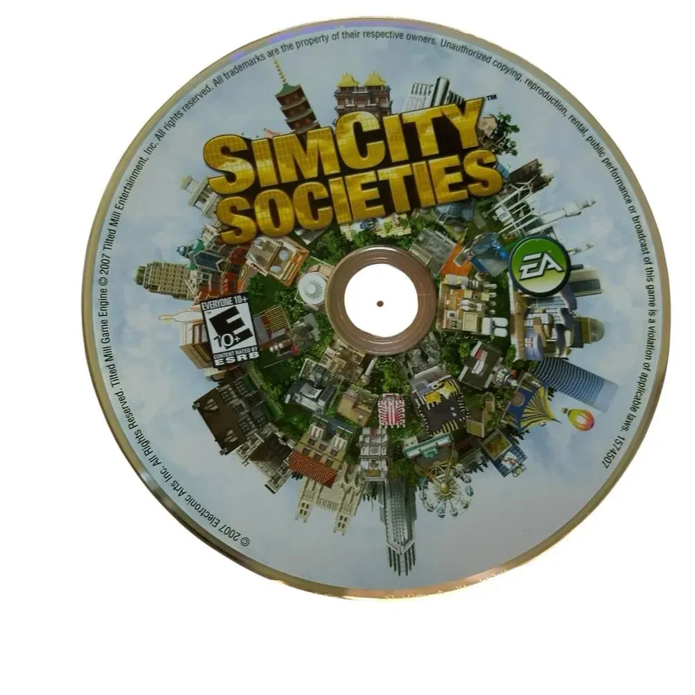 SimCity Societies PC DVD-ROM 2007 EA Complete w/ Manual Untested